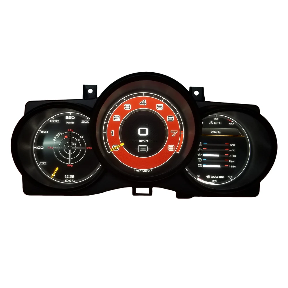Porsche Macan Virtual Cockpit Car Digital LCD Instrument Cluster Dash Speed Meter Dynamic Gauge Display for Water Temp Oil