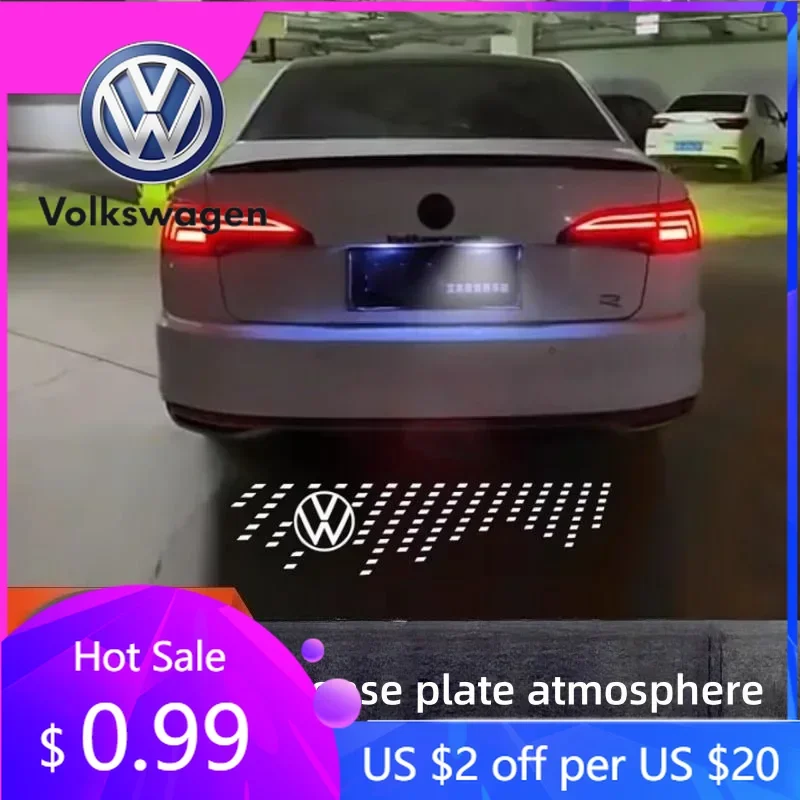 

Спойлеры Крылья, проекционная лампа номерного знака для Volkswagen Polo Golf Passat Tiguan Arteon Touareg CC, светодиодные декоративные фонари atmo