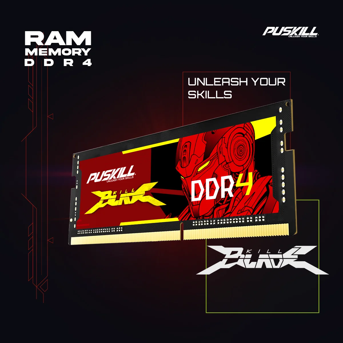 PUSKILL DDR4 Notebook Gamer Memoria Ram 2x8GB 3200MHz 2666MHz 1.2V 260pin Sodimm For Laptop Memory