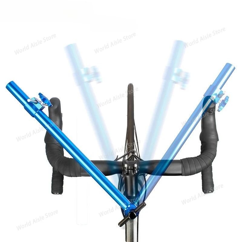 Road rider variable horizontal installation adjustment tool, handle height and angle symmetrical adjustment measuring device