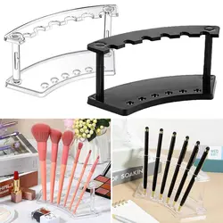 Vertical 6-Slots Pen Holder Plastic Pen Display Stand Eyebrow Pen Stand Makeup Brush Rack Organizer