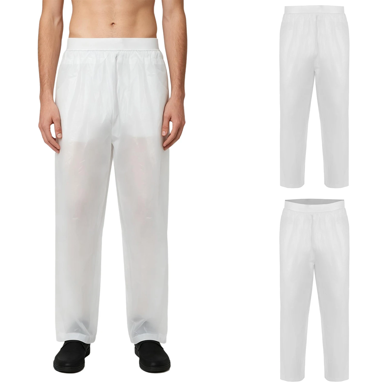 Pantalon de pluie léger et portable pour hommes et femmes, coupe large, imperméable, avec taille éla