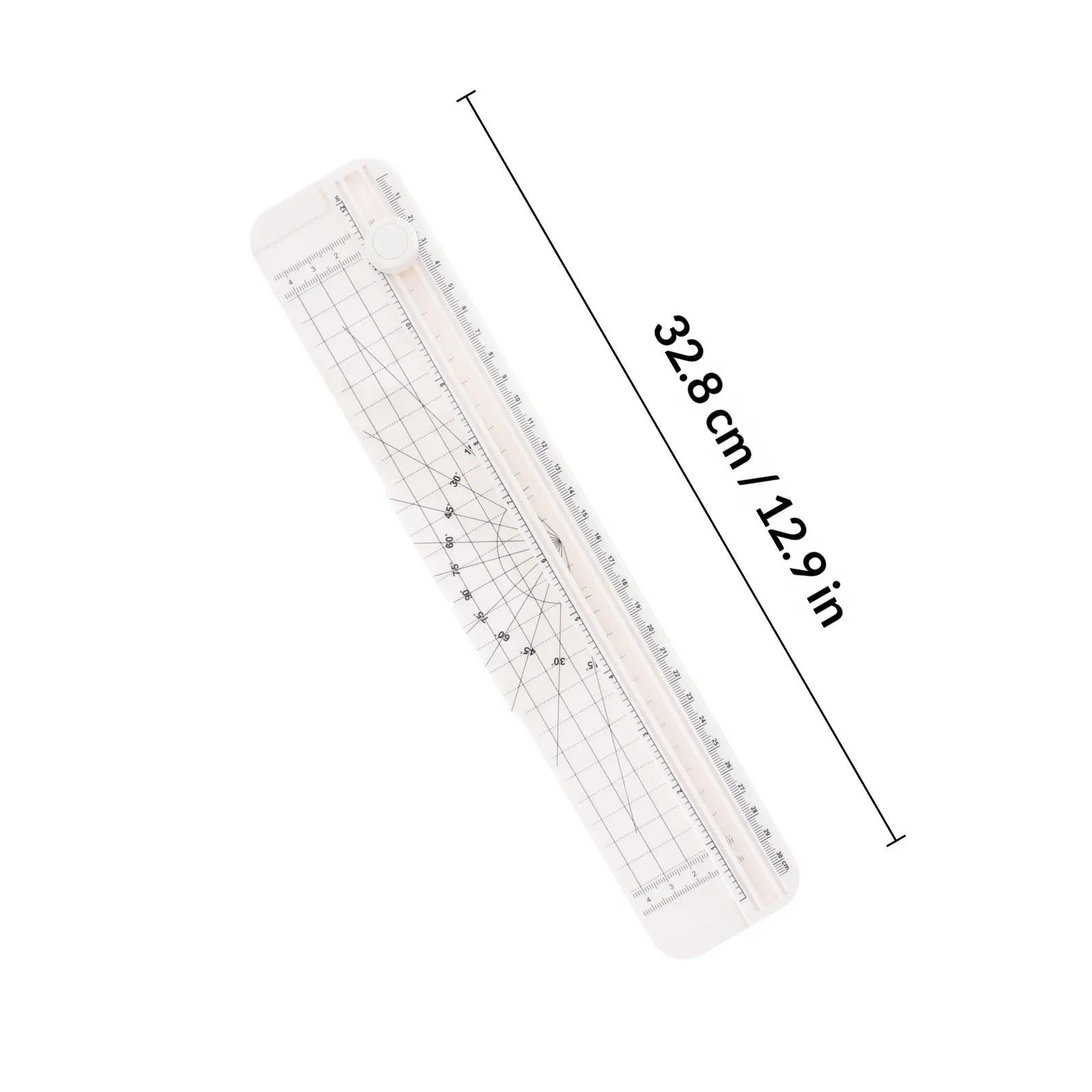 A4 Paper Trimmer Cutter with Pull-Out Ruler Alignment Grid Scale for Accurate Cutting Mini Lightweight Portable Scrapbooking