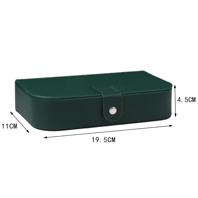 Portable Jewelry Box Jewelry Organizer Display Travel Jewelry Case Boxes Button Leather Storage Chenille Jewelers Storage Box ﻿