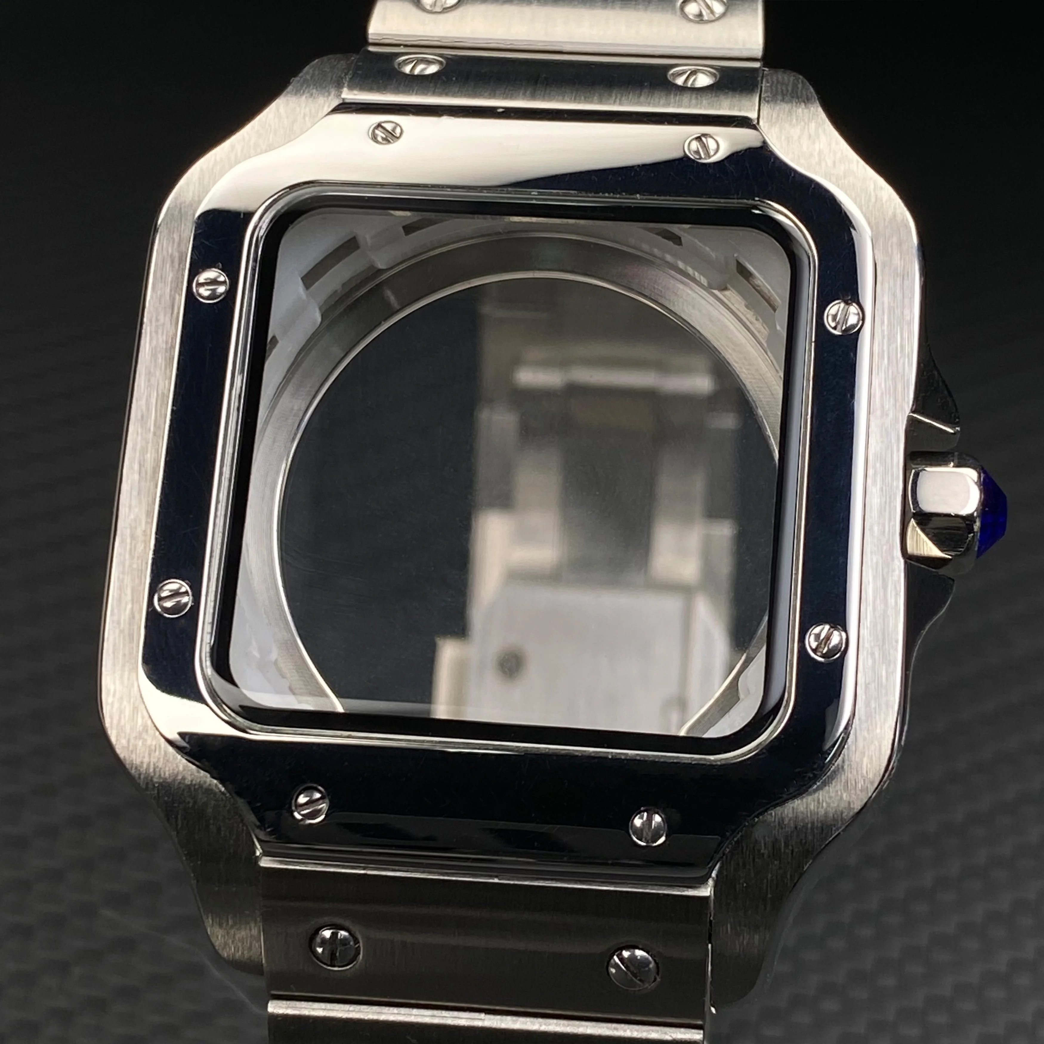 NH35 Watch Case 38mm  Square Case Set 316L Stainless Steel Watch Repair and Modification Parts for NH36 NH35 Automatic Movements