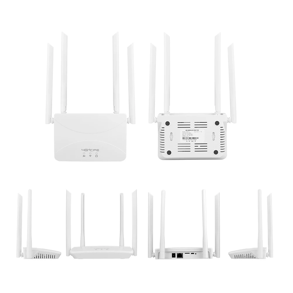 เราเตอร์ไร้สาย LTE CPE 150Mbps เสาอากาศภายนอกปลั๊ก EU/US ครอบคลุมกว้าง4G เราเตอร์ฮอตสปอตพร้อมซิมช่องเสียบบัตร
