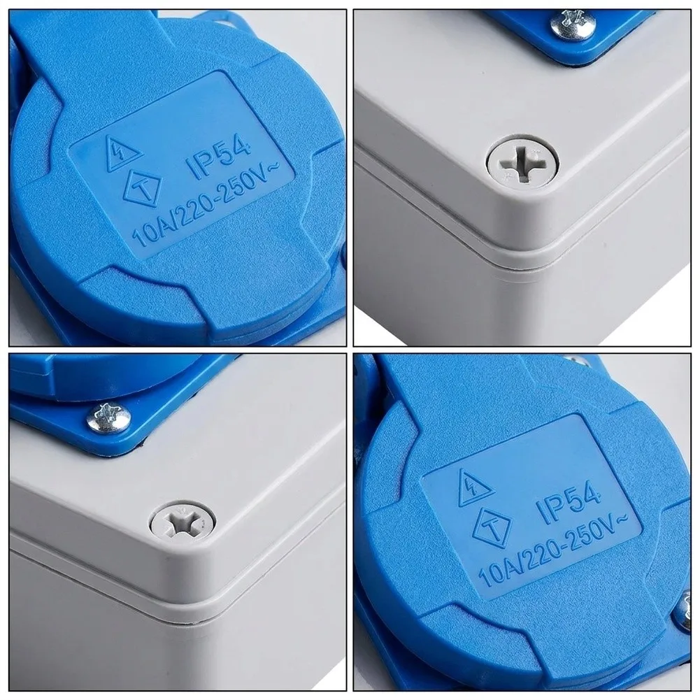 IP54 for Sealed Wall Mount Power Distributor Featuring 2 x 16A 220V Sockets for Reliable for Outdoor and Industrial Power Supply