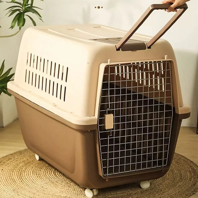 Pet air box Large dog dog check box Cat out Portable car Small dog cage Air China standard