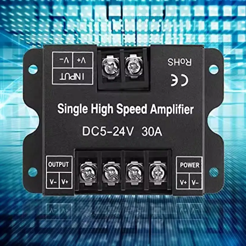 【HG】1Pcs Lamp Power Synchronous Repeater Amplifier DC5-24V 30A Monochrome LED Strip Controller Dual Signal Amplifier