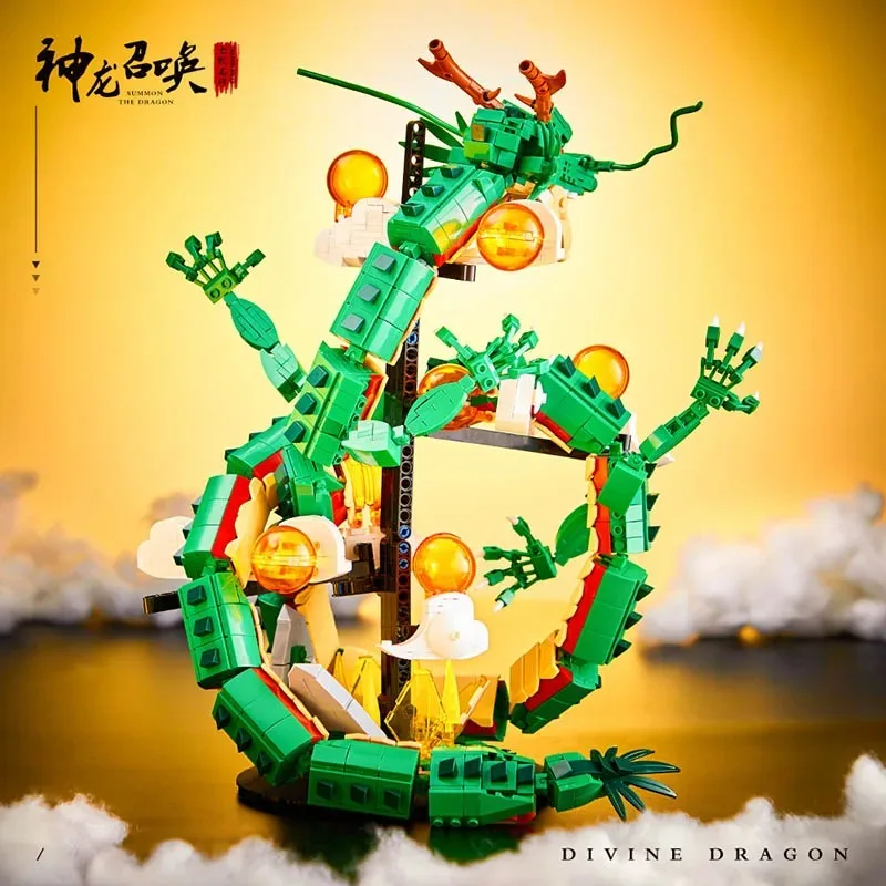 1826PCS MOC Dragon Japanse Anime Karakter Bricks Model Ballen Bouwstenen Ideeën Collectie Puzzy Speelgoed Cadeau Voor Kinderen jongen