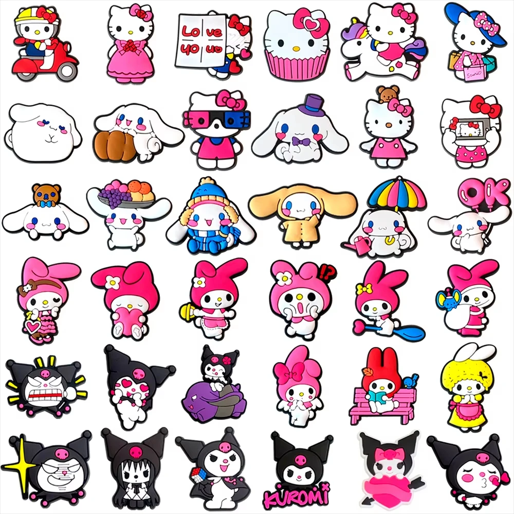 

MINISO 10/20pcs Sanrio Shoe Decorations Accessories Charms For Clogs Bogg Bag Bubble Slides Sandals, Gift Idea for Birthday