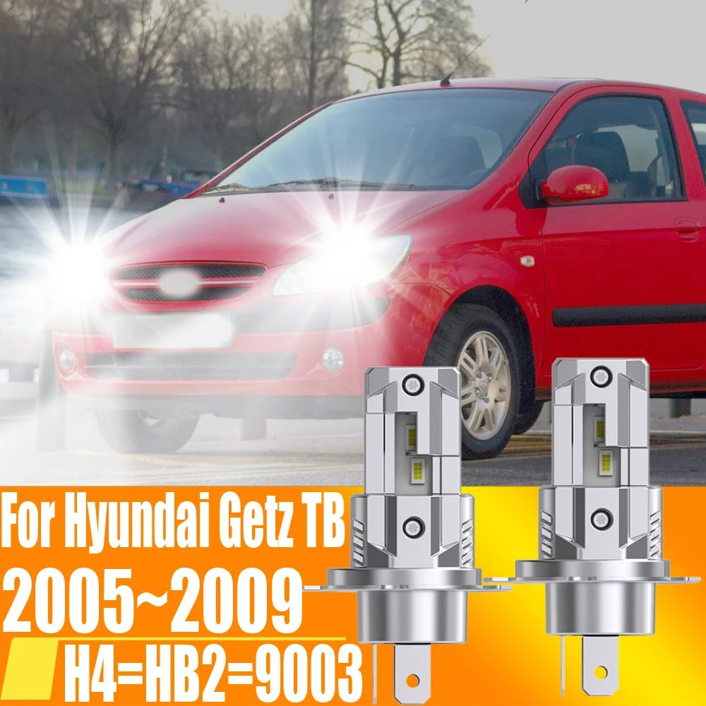 

H4 HB2 9003 Светодиодная фара Canbus без ошибок Автомобильная лампа высокой мощности Белая противотуманная фара Диодная лампа 12 В 55 Вт Для Hyundai Getz TB 2005 ~ 2009