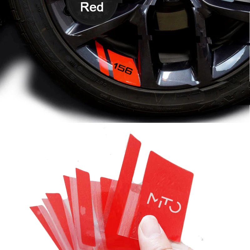 6Pcs Car Wheel Sticker For Alfa Romeo MITO159 156  147 Auto Accessories