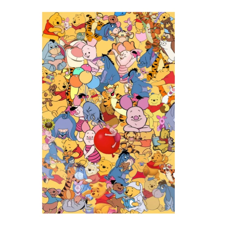 Disney dos desenhos animados quebra-cabeça winnie the pooh tangram jogo para crianças tamanho múltiplo 108/200/300/500/1000 peças quebra-cabeças de madeira