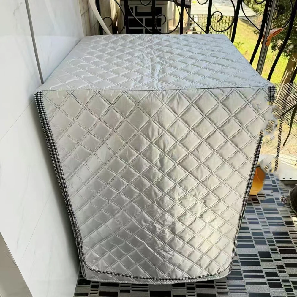 

Flannel Washing Machine Cover with Precise Openings, Dust Cover for Front Load Washer Dryer