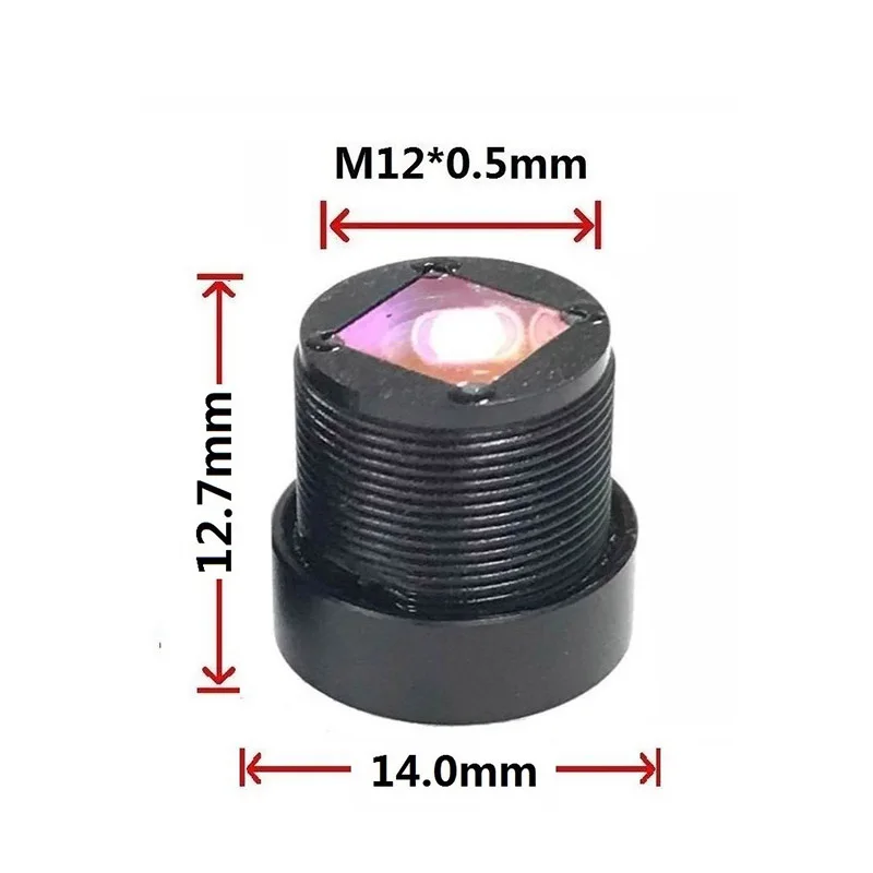 5.0MP M12 No Distortion Lens 2.4mm 1/2.5 Inch For AHD IP Camera Action Camera CCTV Lens With IR Filter 650nm