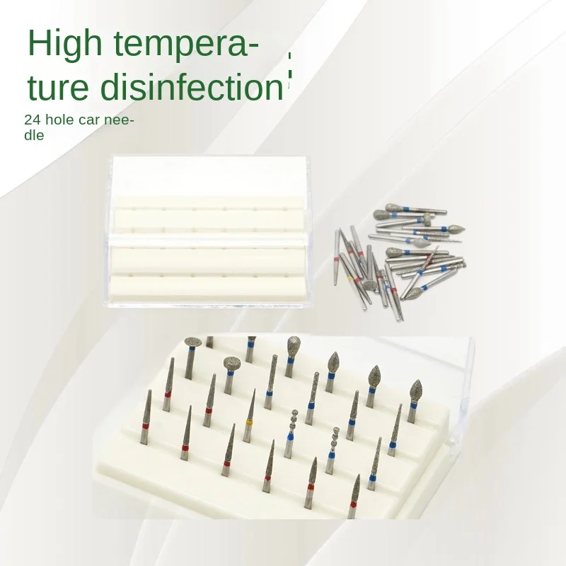 

24 pieces/box dental supplies diamond abrasive high-speed handpiece needle all-ceramic porcelain tooth set molar drill