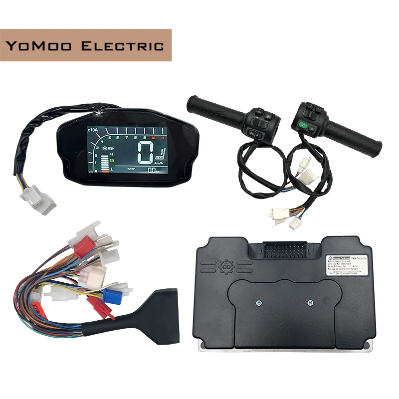 Fardriver ND72360/ND72450 48V-72V 3KW BLDC Sine Wave Motor Controller With DKD Display And T08 Throttle For Electric Motorcycles