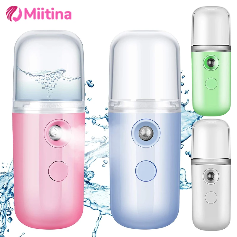 เครื่องพ่นหมอกหน้าแบบ USB เครื่องเพิ่มความชื้นแบบชาร์จไฟได้เครื่องพ่นยาเครื่องนึ่งใบหน้าความงามเครื่องมือสปาหน้าเครื่องมือดูแลผิว