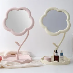 Desktop Makeup Mirror Sunflower Shaped Cute Girly Heart Dressing Mirror Detachable Hanging Jewelry High-definition Makeup Mirror