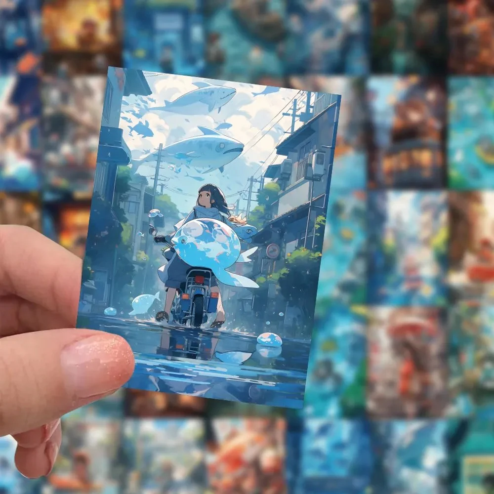 

10/30/50pcs Cute Anime Street View Girl Stickers Cartoon Decals Toy DIY Skateboard Guitar Laptop Kawaii Decoration Sticker Packs