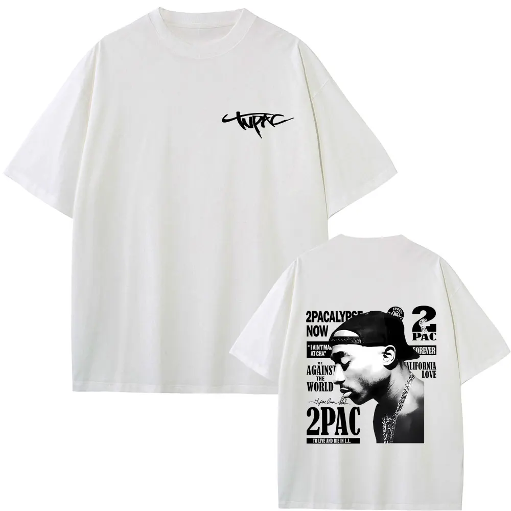 Rapper Tupac 2pac All Eyez on Me T-Shirt Sommer Herren Damen Hip-Hop Mode Übergroße Streetwear Herren Lässige Weiche Baumwoll-T-Shirts – Detail 4