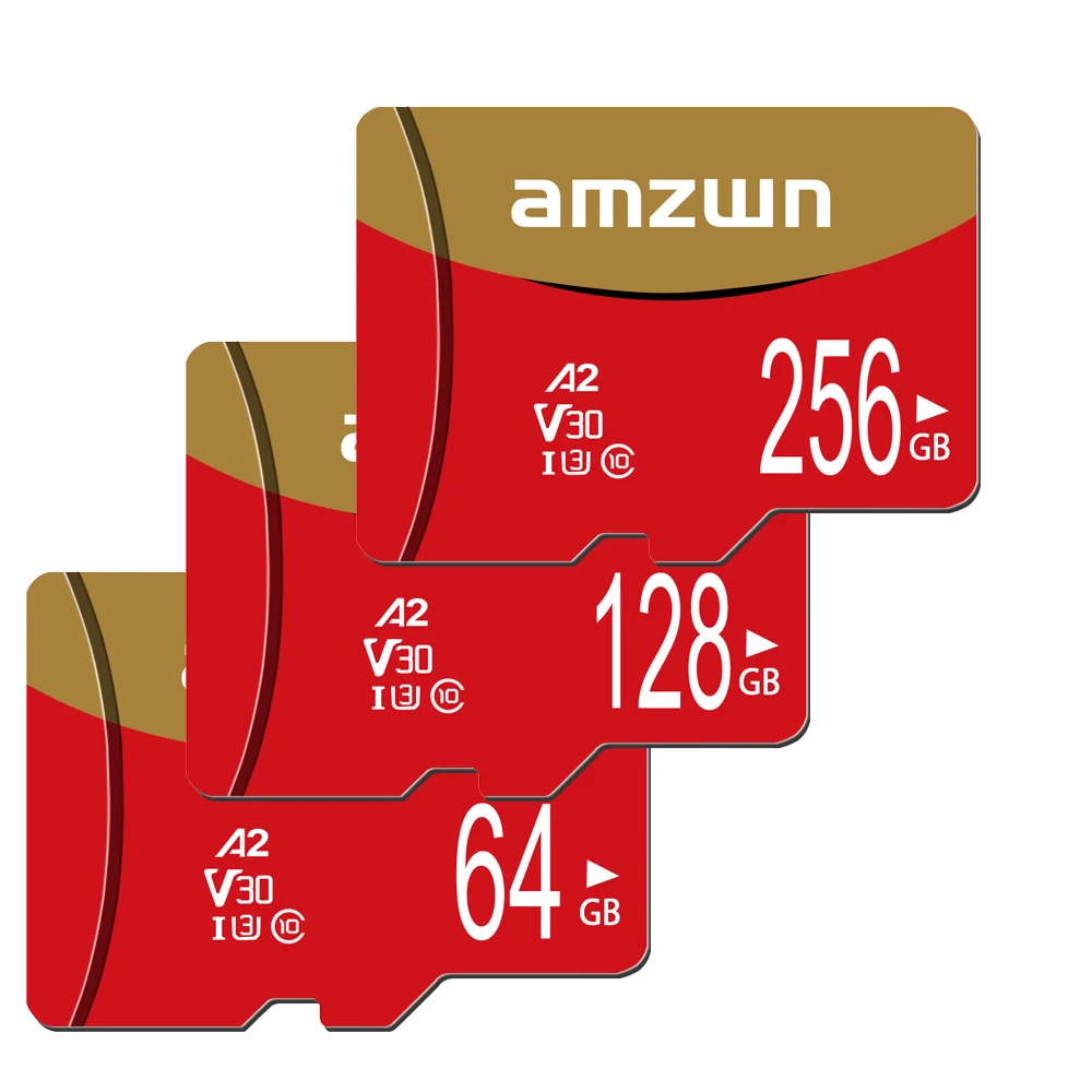 AMZWN Micro TF/SD Card Class 10 Memory Card Small Capacity Capacity 32GB 64GB 128GB 256GB Suitable for Cameras, Mobile Phones
