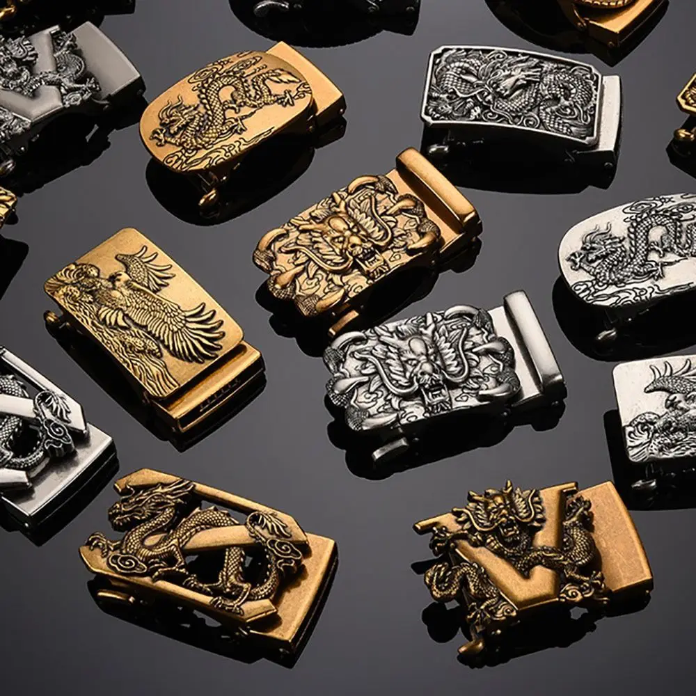 Подарочная пряжка для замены ремня в стиле ретро, металлическая пряжка для ремня с резьбой, мужские аксессуары