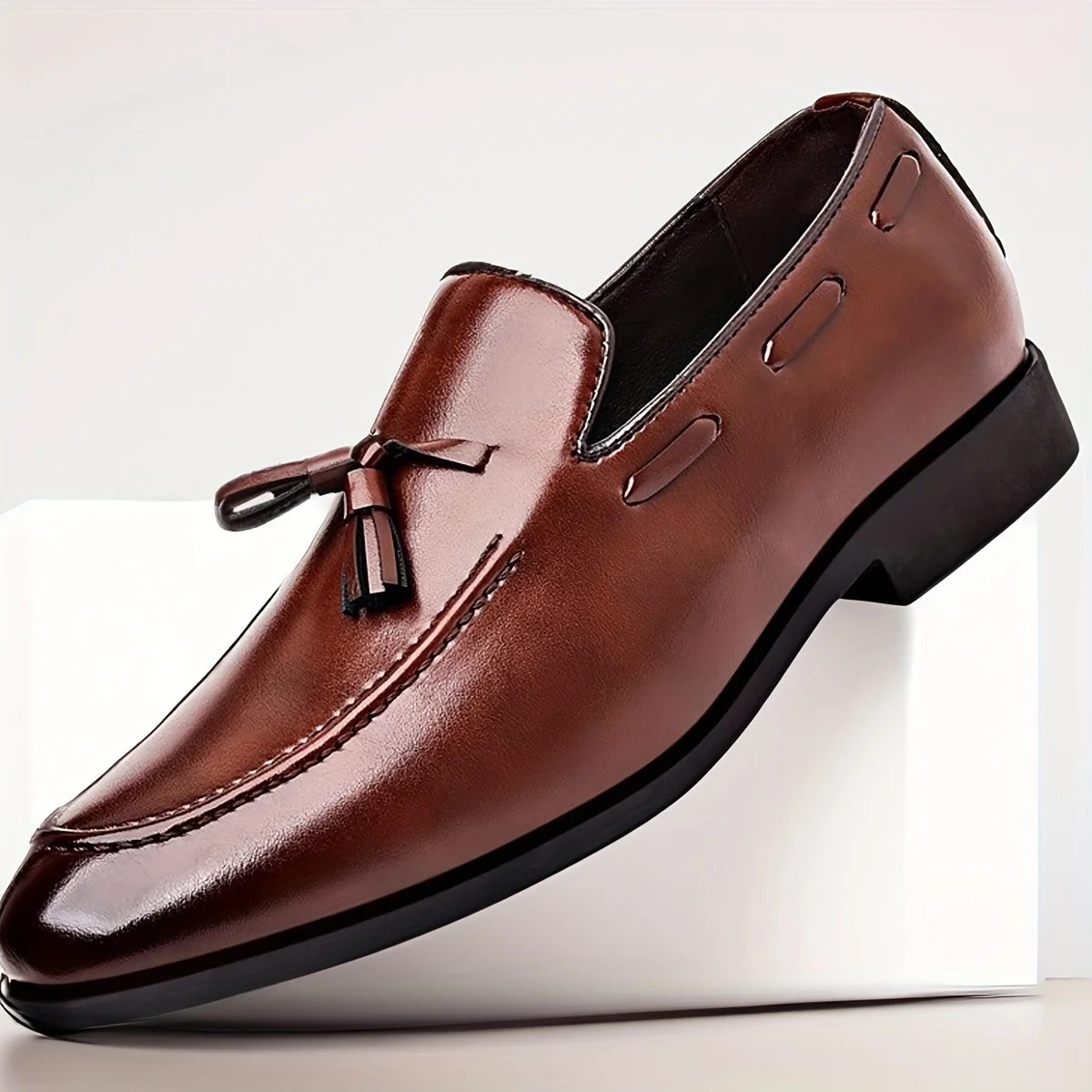 Dress Shoes for Men Brand New Business Casual Shoes Slip on Leather Shoes Plus Size for Men Wedding Party Shoes Designer Style