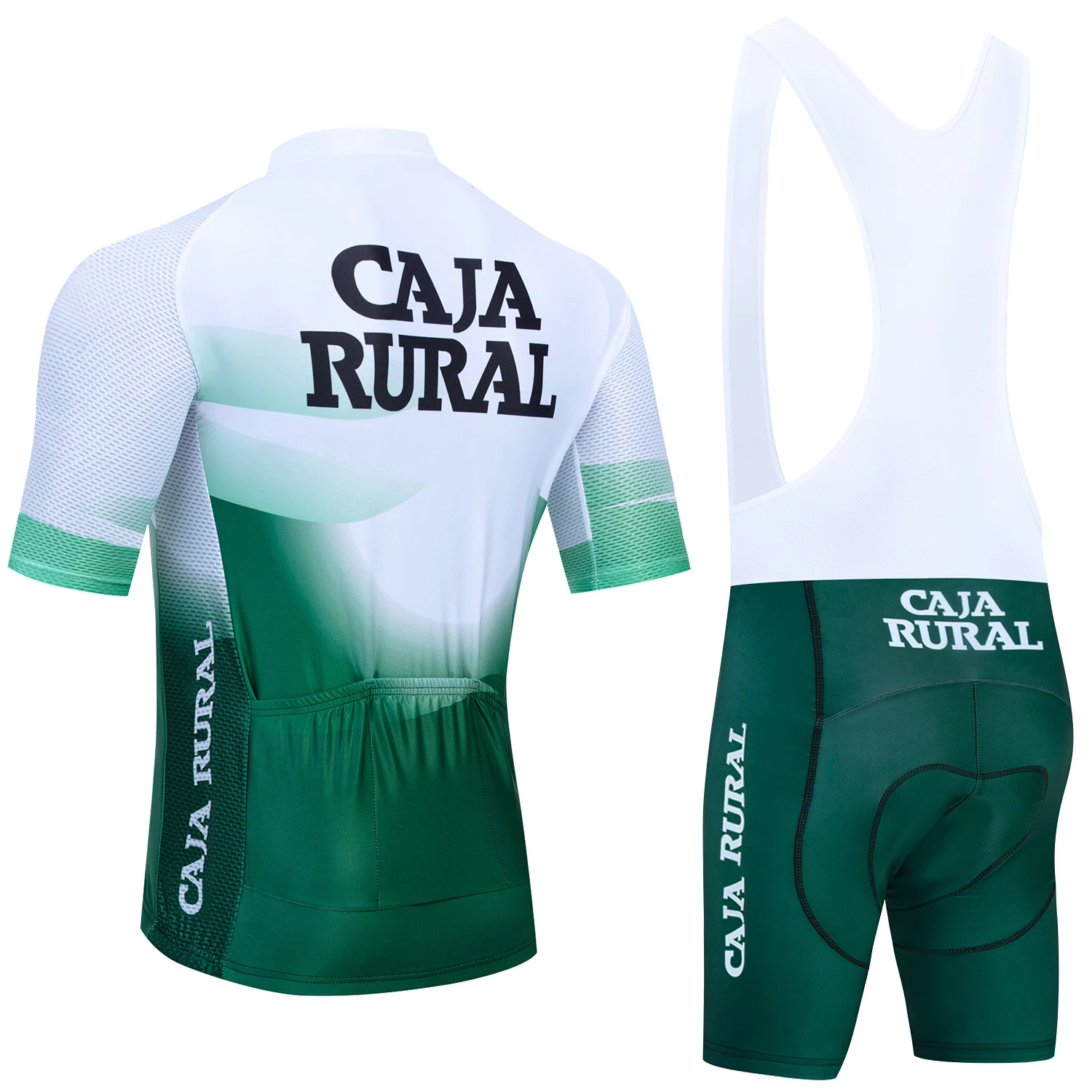 Green Bike Maillot Team CAJA RURAL Cycling Jersey Bibs Shorts Set Men Women Summer Breathable Ropa Ciclismo MTB Bicycle Clothing