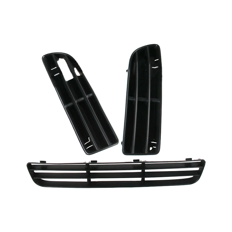 

1 Set Black Front Bumper Lower Grille Side Center Vent 1J5853666C 1J5853677B 1J5853665B Fit for VW Bora Jetta MK4 1999-2005