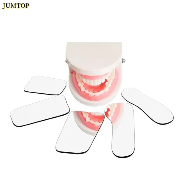 1PC Dental ortodontyczne lustro fotograficzne dwustronne lustra materiał stomatologiczny reflektor wewnątrz jamy ustnej