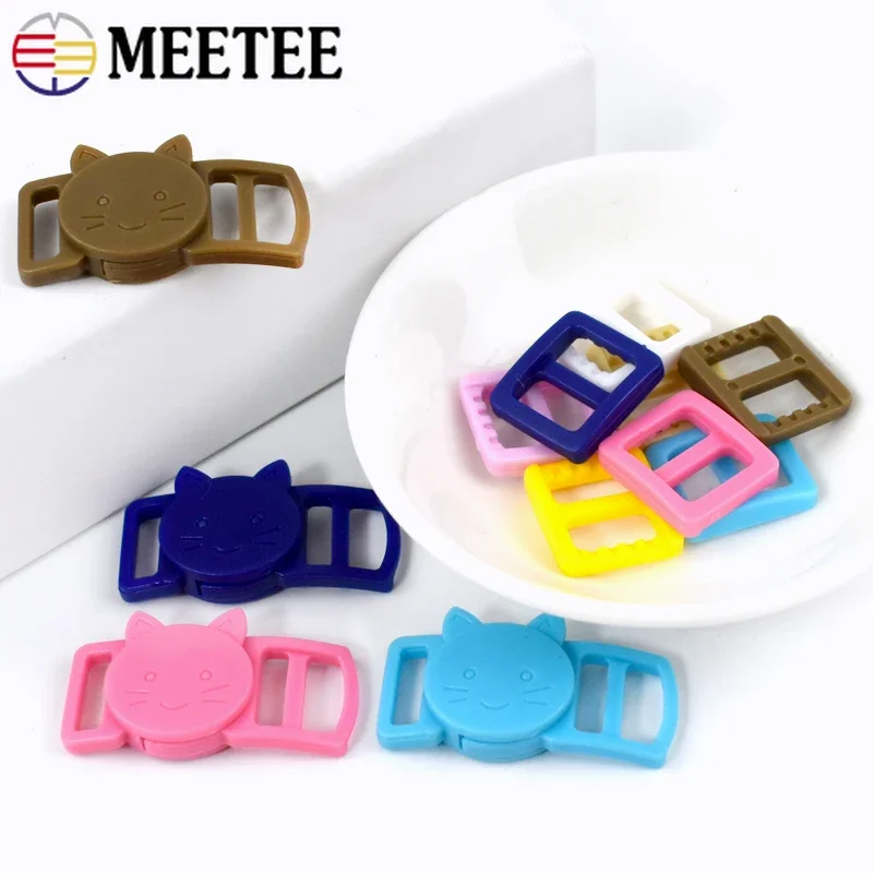 10mm Plastic Buckles for Backpack Release Closure Buckle Bag Tri Glide Slider Rings Pet Collar Adjuster Clasp DIY Accessories