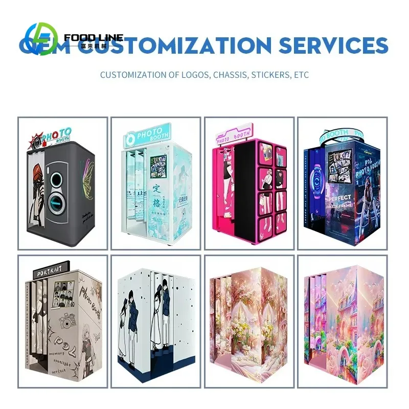Customized Portable Self Service Photo Booth Vending Machine Digital Camera Props Selfie Photobooth Machine Photo Booth
