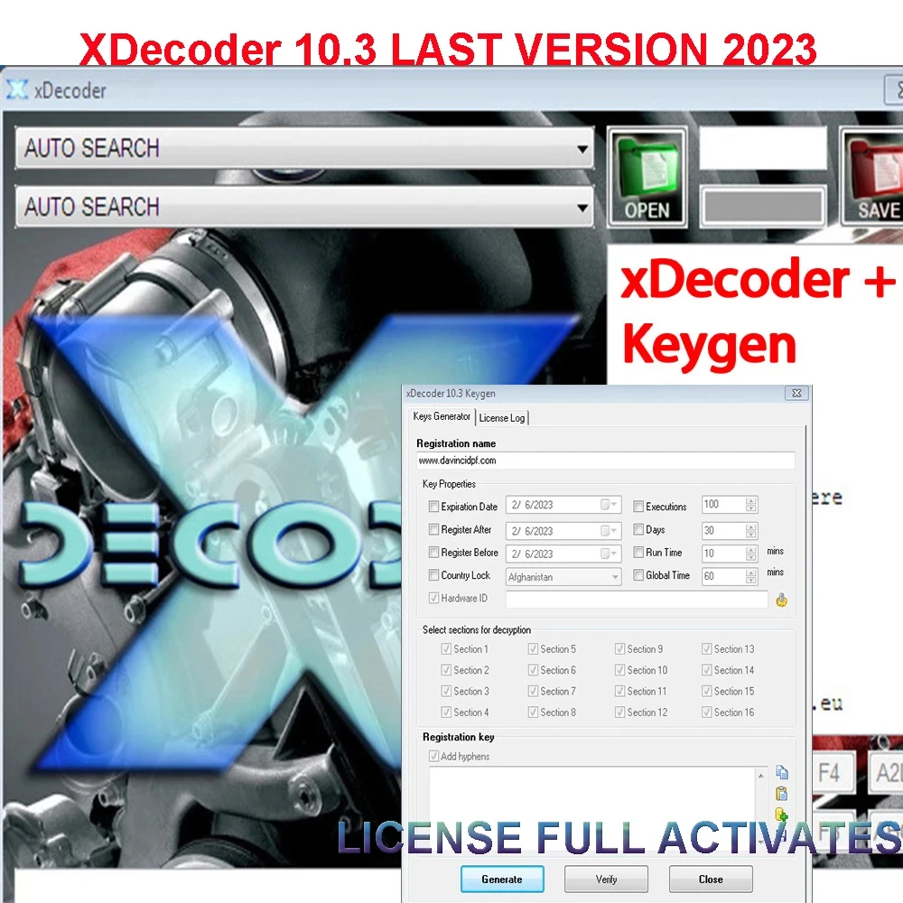 

XDecoder 10.3 DTC Remover Full Version with Keygen License Activated Unlimited User Dpf Egr Flaps Adblue DT-C ECU File X Decoder