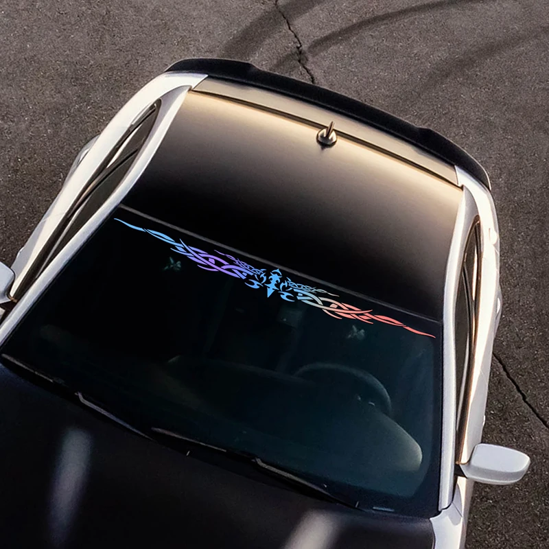 أجنحة الملاك الطوطم سيارة ملصق الفينيل مقاوم للماء غير يتلاشى الزجاج الأمامي ملصق عاكس شخصية اكسسوارات ديكور السيارات ملصق #2