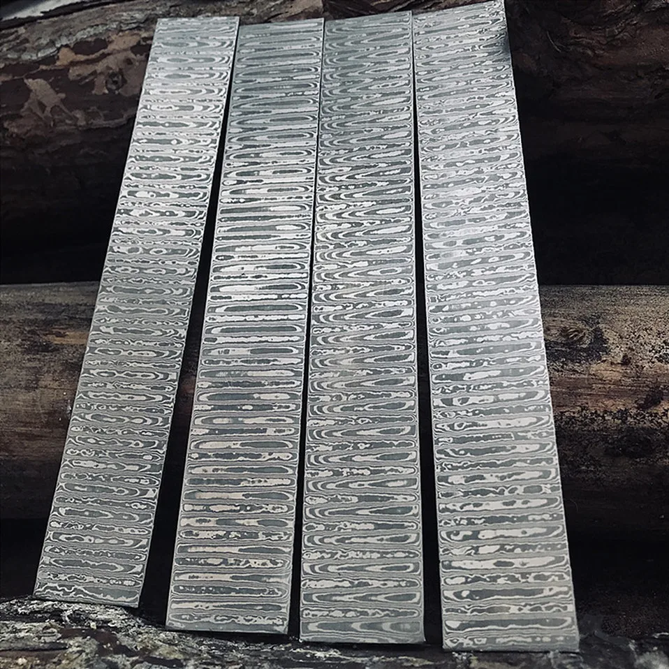 250x30x4 mm Strip DIY Pattern Thousand Layer Steel VG10 Damascus Steel Forged Raw Material Knife Blank 220x30X3MMM