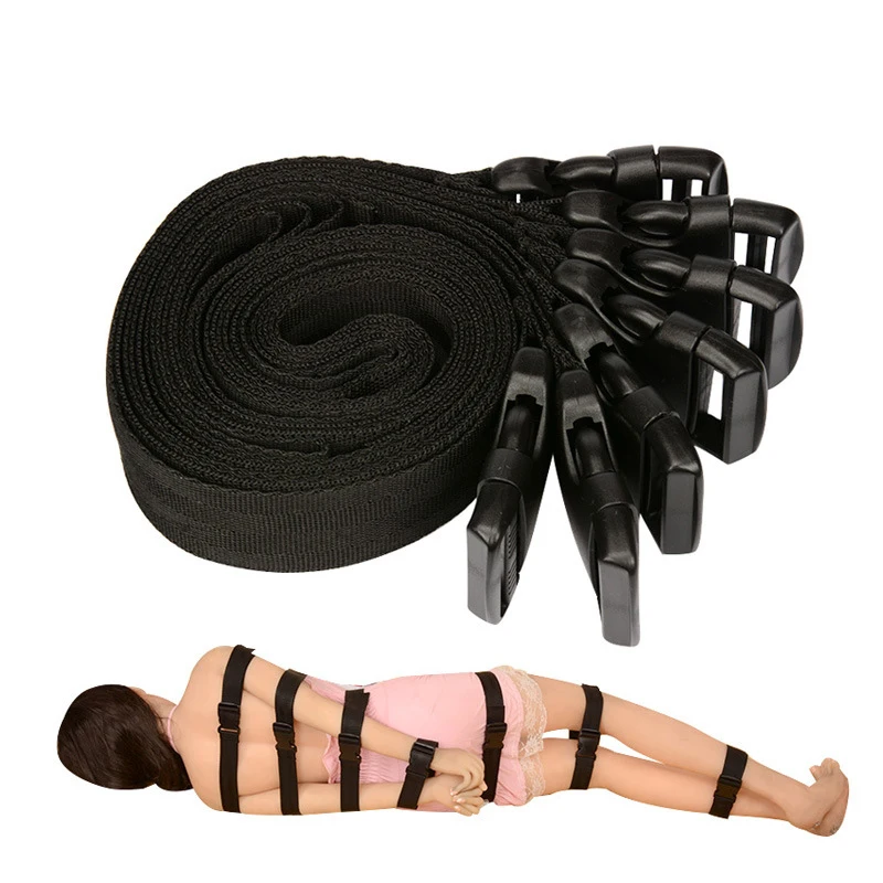 7PCS Set Rope BDSM Bondage Slave Set Restraint Adult Game Wrist Mouth Gag Strap Fetish SM Sex Toys For Woman Couples Product