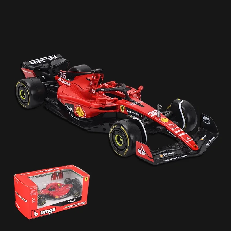 Bburago 1:43 SF-23(2023) #16 Charles Leclerc / #55 Carlos Sainz Red 23 Std Ordinary Diecast Model Car