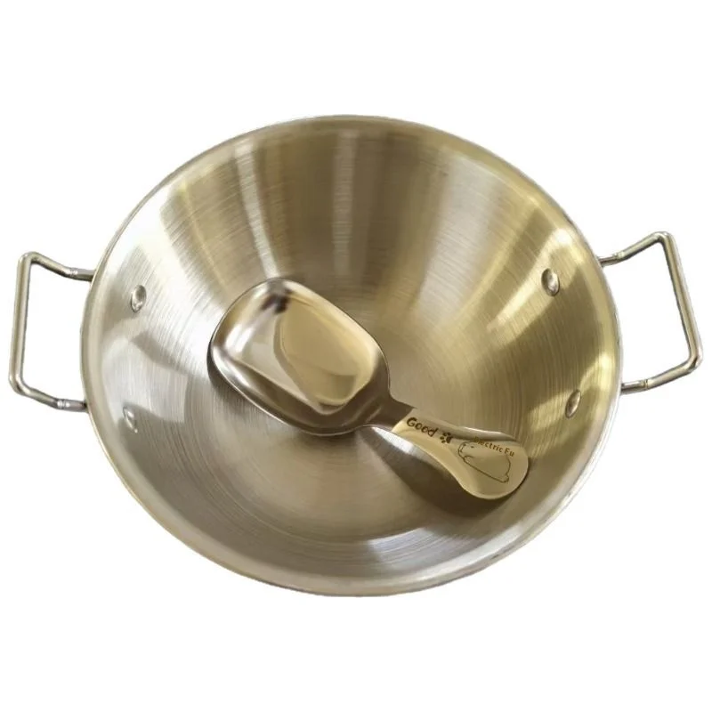 Stainless Steel Double-Eared Bowl Thickened Noodle Bowl Salad Bowl High Aesthetic Value Kitchenware for Snacks And Dishes