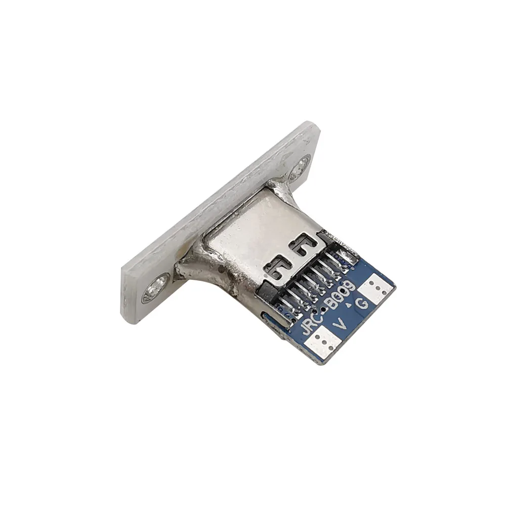 1/2/5/10szt Złącze żeńskie USB 3.1 typu C 2Pin 4Pin Złącze portu ładowania Gniazdo typu C ze śrubowym mocowaniem płytki — zdjęcie 3