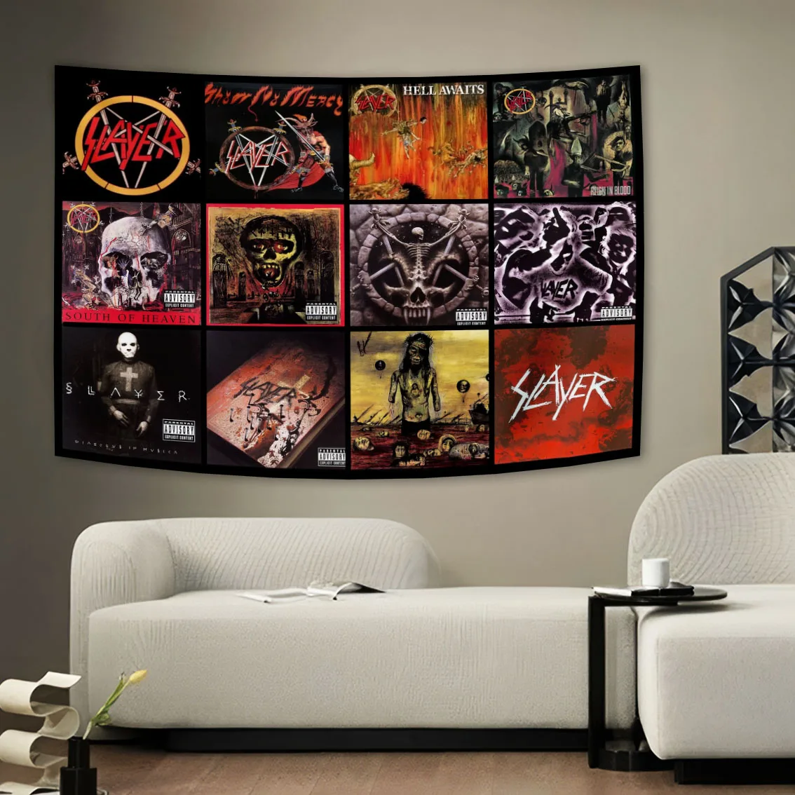 New Slayers Rock Band Reign In Blood Hot Aesthetic Hang Decorations On Room Or Club Walls Tapestry Banner Flag