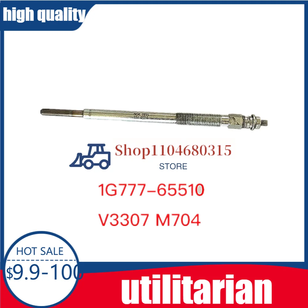 Glow Plug For Kubota 1G911-65510 1G777-65510 16851-65512 1G852-65512 15221-65510 16281-65510 D1105 V1505 D750 D850 D1302 Engine