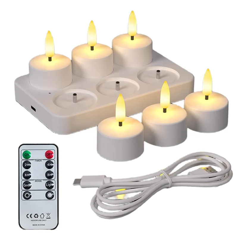 At21-6Pcs Flameless… - image