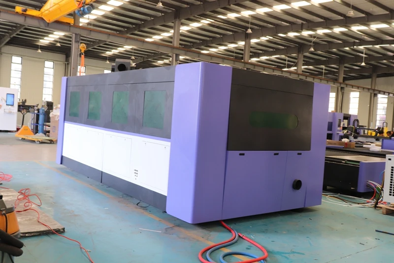 Enclosed Fiber Laser Cutting Machine Cutter for Cut Metal Plate Round Square Rectangle Pipe or Tube U L H Profile Protect Cover