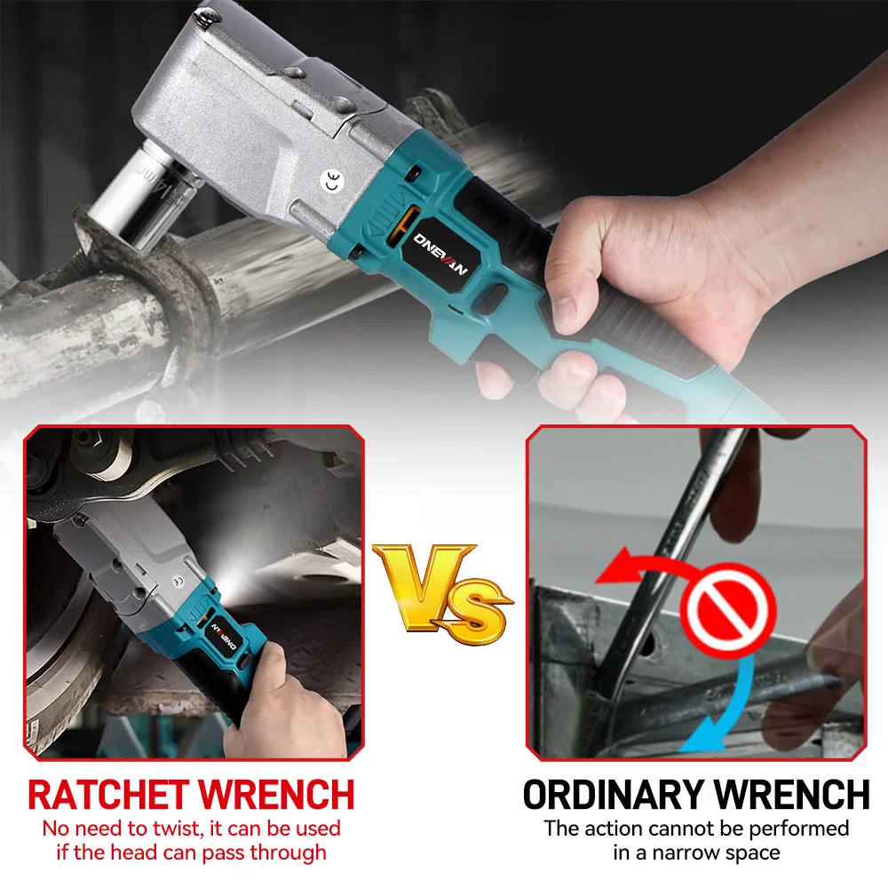 ONEVAN Brushless Electric Ratchet Wrench 1/2\'\' 1000NM Removal Screw Nut 4800RPM Car Repair Power ToolFor Makita 18V Battery Pin