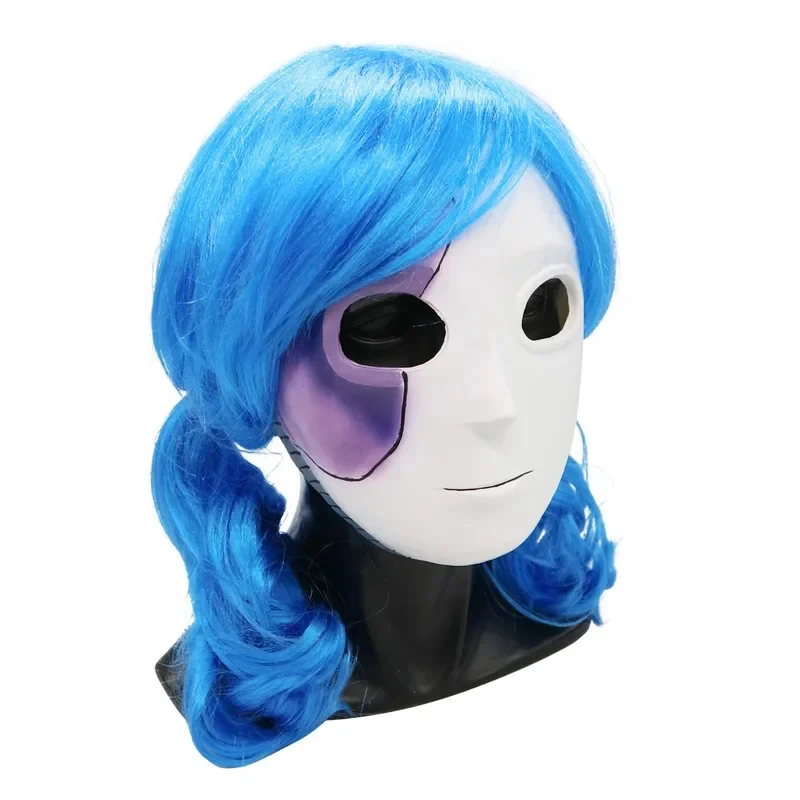 Máscara de Sally 2026, Máscaras de Sally Azules, Peluca de Cosplay Sallyface, Accesorios COS, Rostro Divertido, Látex de Halloween G9TUP