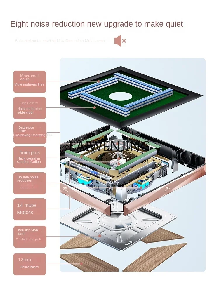 MJY automatic household mahjong table and dining table integrated dual-purpose chess and card room mute machine