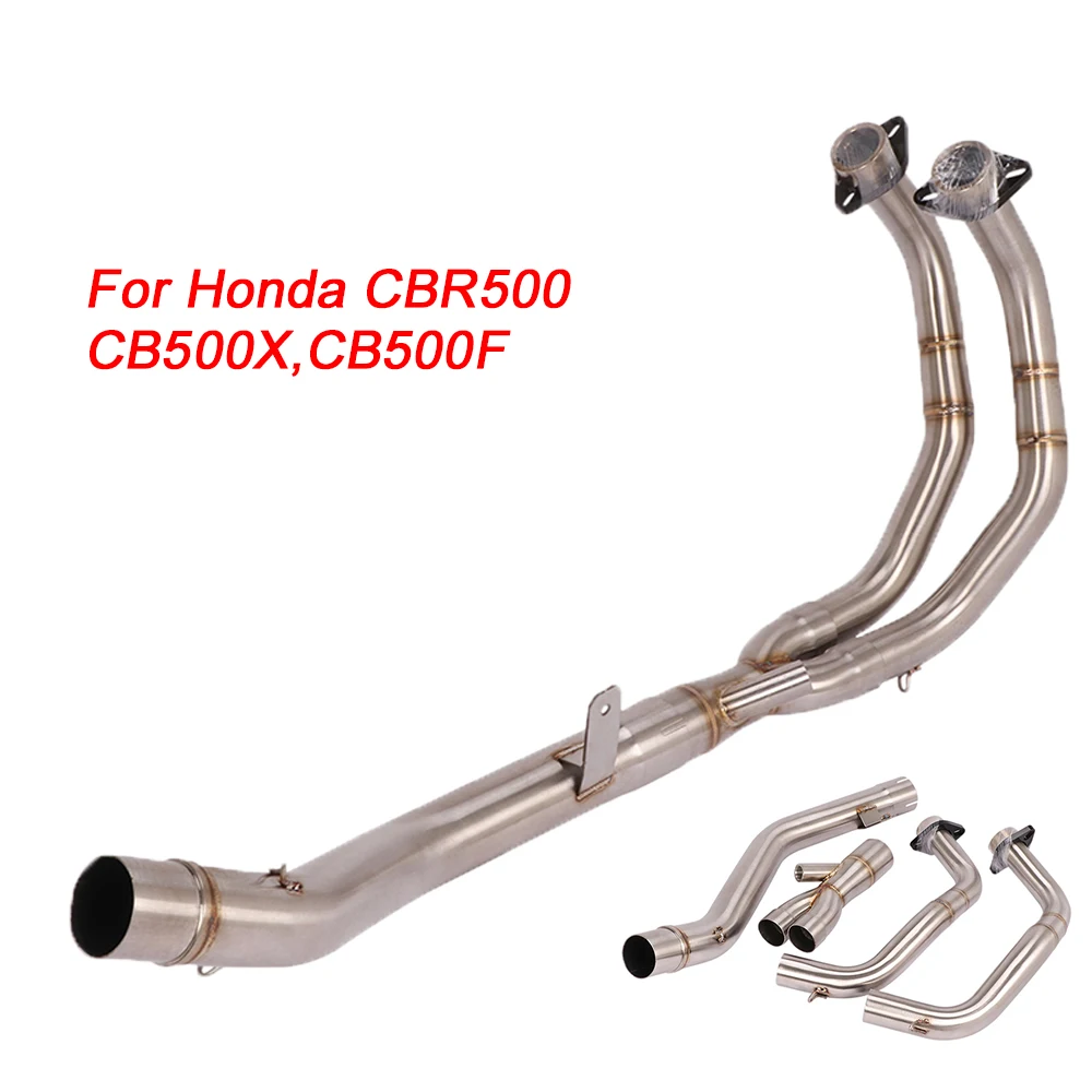 

For Honda CBR500 CB500X CB500R 2013-2022 Slip On Motorcycle Exhaust Escape System Stainless Steel Front Tube Link Pipe