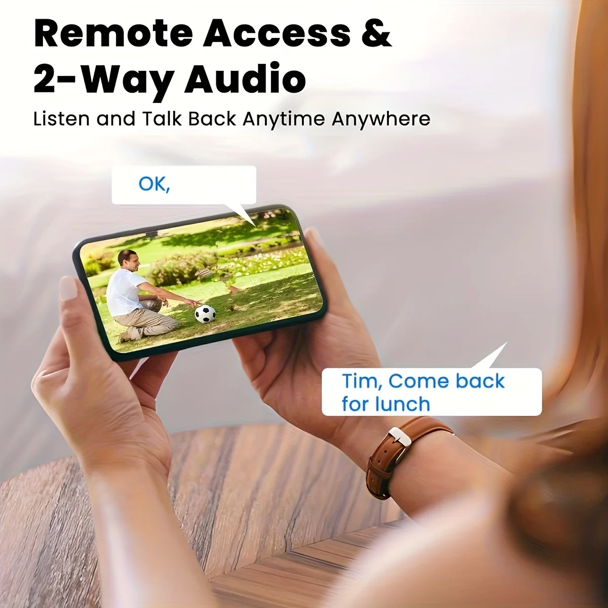 كاميرا مراقبة خارجية لاسلكية 3 ميجابكسل مع بطارية ولوحة شمسية، تدعم بطاقة SD/سحابة مجانية